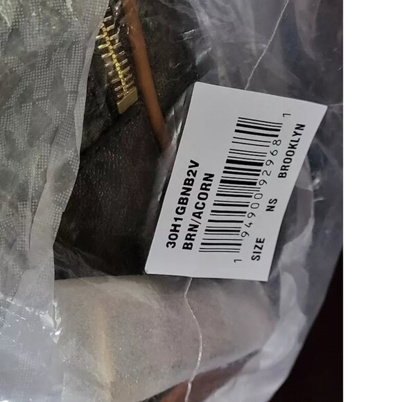MICHAEL KORS BROOKLYN BACKPACK BROWN LOGO PYRAMID STUD TRAVEL SCHOOL BAG NWT! main image 4